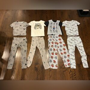 Old Navy Boys short sleeve Pajama Set Lot of 4 Super Mario Pajama set Size 8